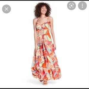 Multicolor Target Multi Floral Casual Maxi Dress